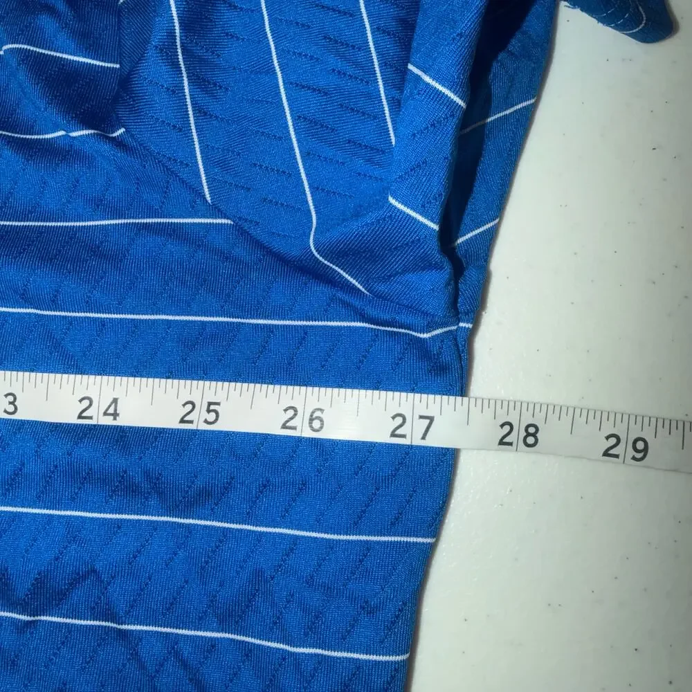 Callaway Opti-Dri Mens Size XXL Blue White Stripe Short Sleeve Golf Polo Casual